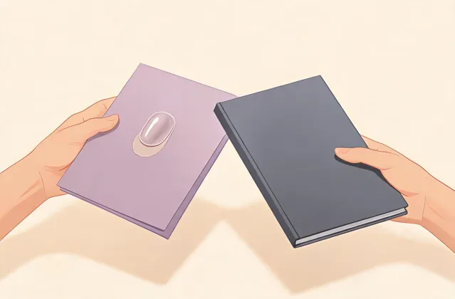 Illustration of a builder gel brief handing off to a quotation folder